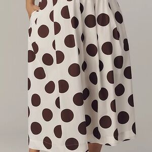 Anthropology Polka Dot Midi Skirt - size large